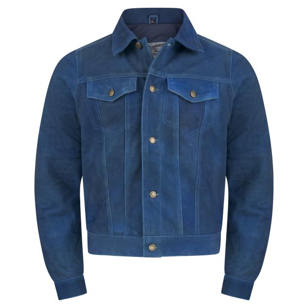 Leder-Jeans Jacke blue 