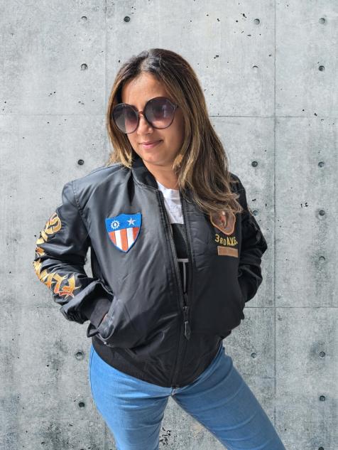 Damen Nylon Bomber 