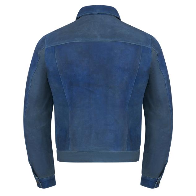 Leder-Jeans Jacke blue 