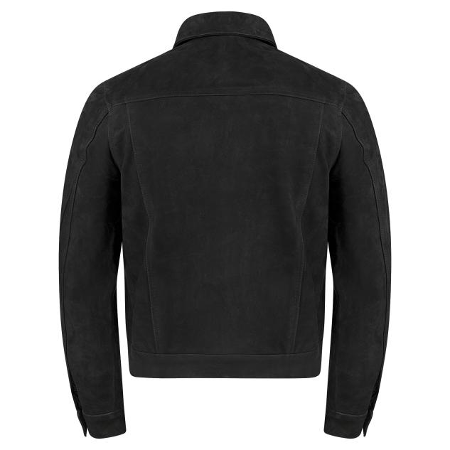 Leder-Jeans Jacke black 