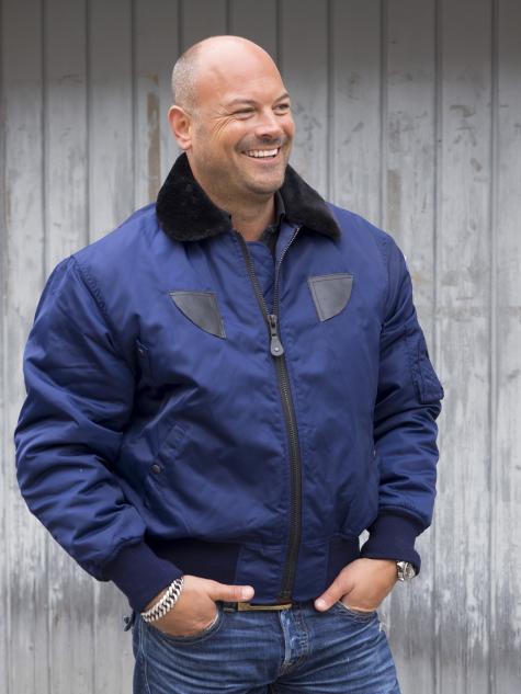 B-15 Nylon Bomber Jacke Blau 