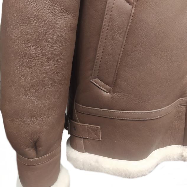 Damen Schaffell Jacke mit Kaputze 