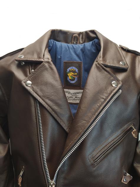 Rockabilly Lederjacke Marlon Brando Braun 