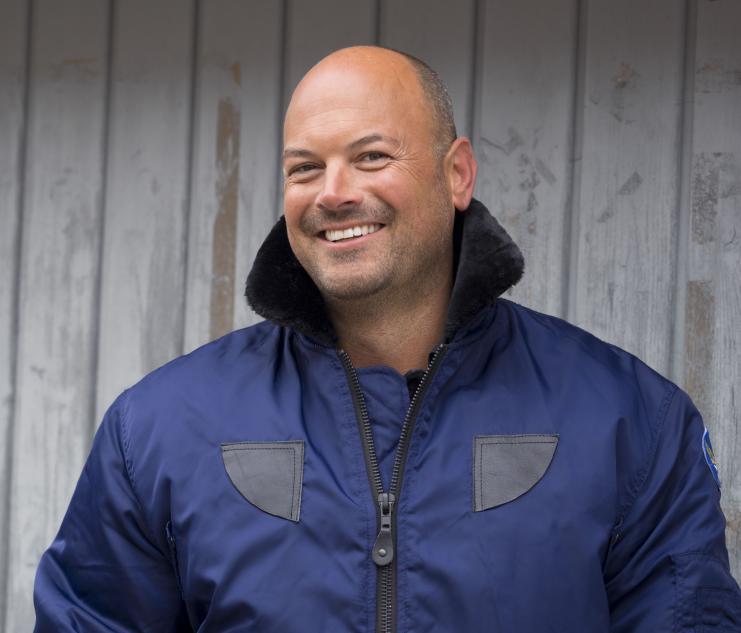 B-15 Nylon Bomber Jacke Blau 