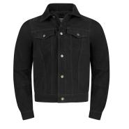 Leder-Jeans Jacke black 