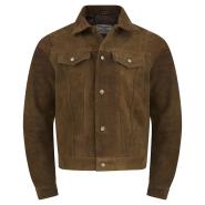Leder-Jeans Jacke brown 