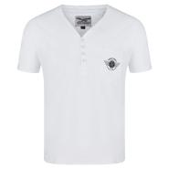 T-Shirt weiß Knopfleiste 