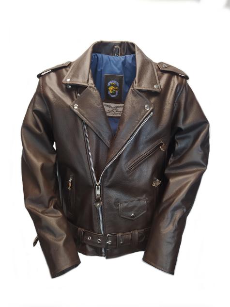 Blouson en cuir couleur Brown Rockabilly Marlon Brando 